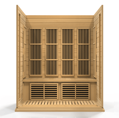 Maxxus 4-Person Low EMF FAR Infrared Sauna – Canadian Hemlock