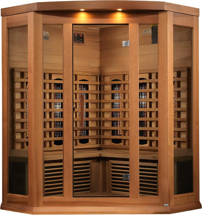Maxxus MX-M356-01-FS Full Spectrum FAR Infrared Sauna – 3 Person, Hemlock