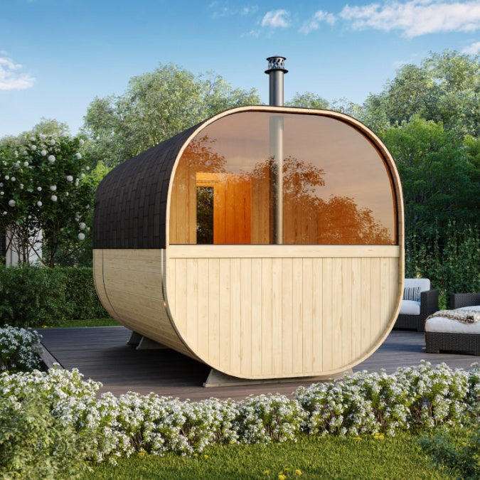 SAUNA EVOLUTION® Luxury Barrel Sauna Serenity Nature Air 6