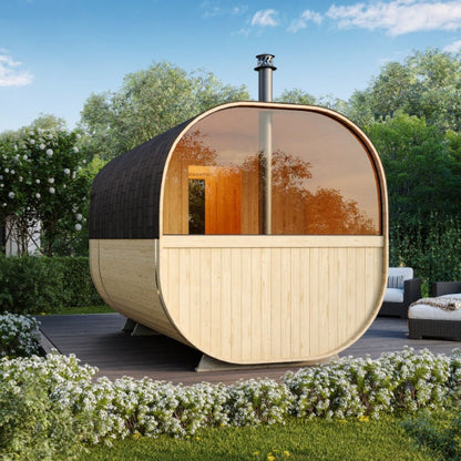 SAUNA EVOLUTION® Luxury Barrel Sauna Serenity Nature Air 6