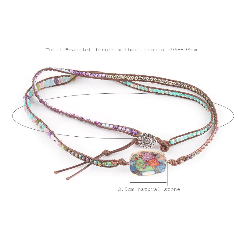 Imperial Jasper Supreme Positivity 5x Wrap Bracelet