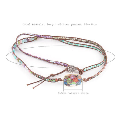 Imperial Jasper Supreme Positivity 5x Wrap Bracelet