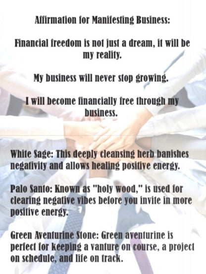 Abundance Manifestation kit for Business