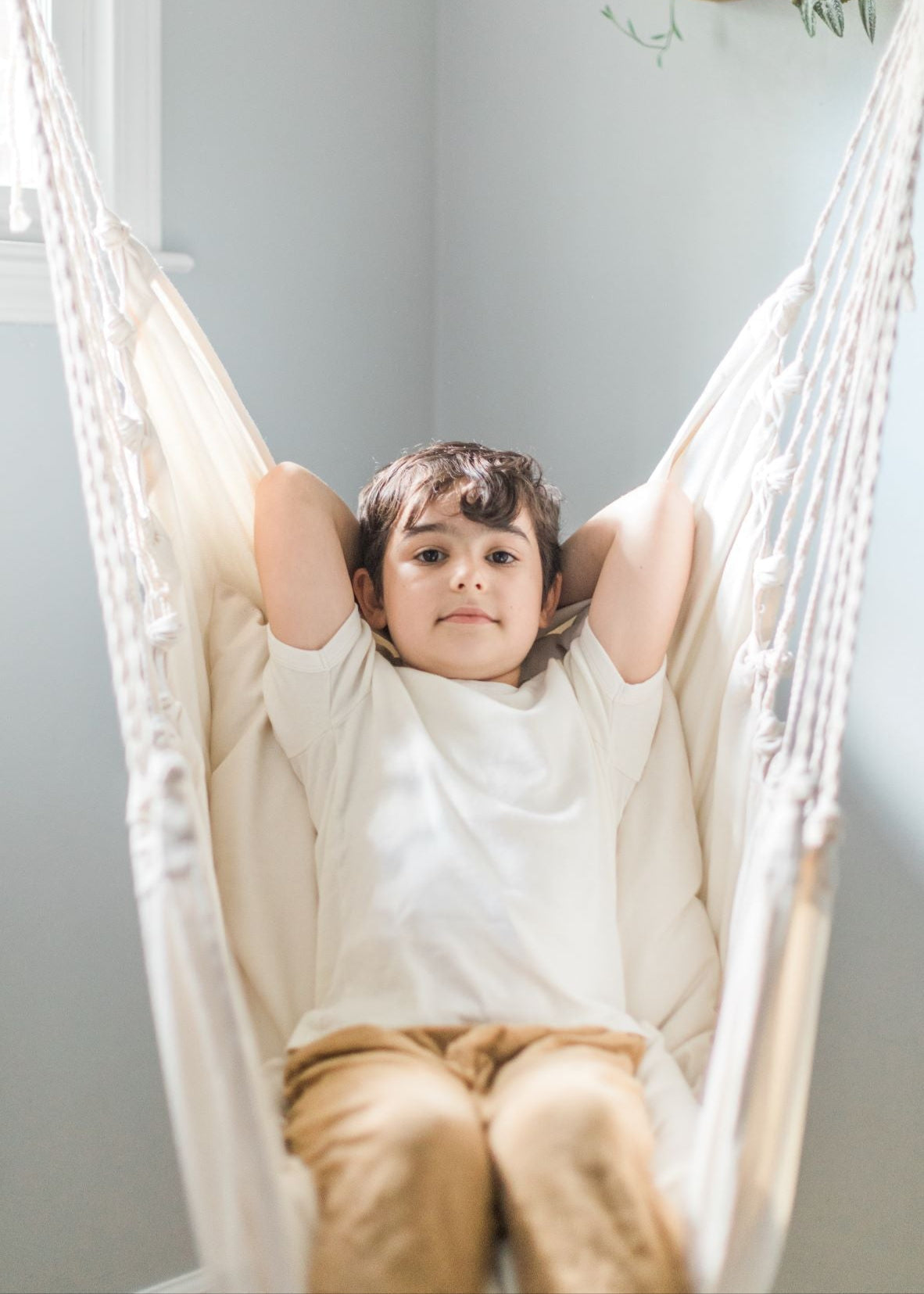 Small Boho Indoor Hammock Chair With Tassels | LOLITA Jr.