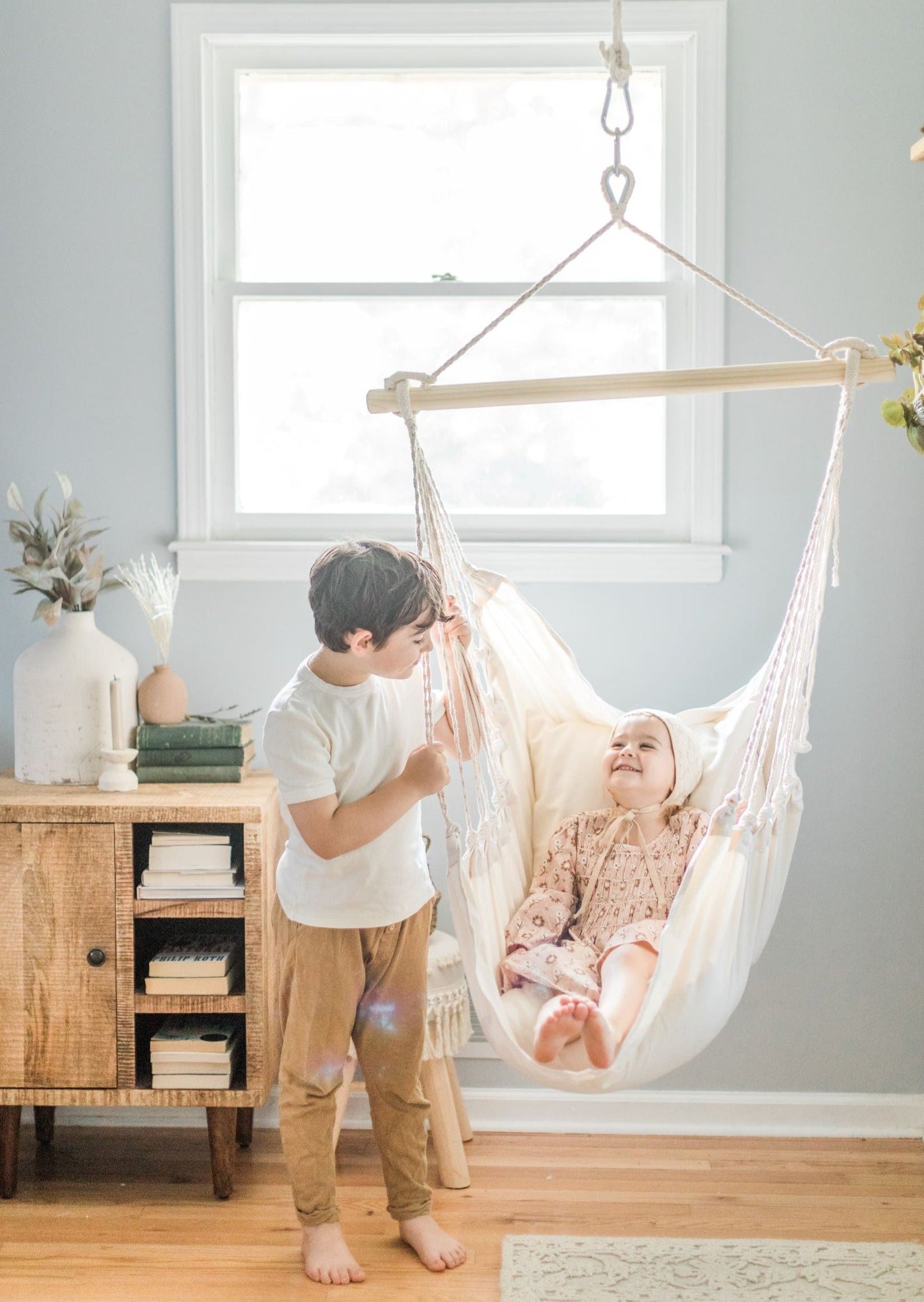 Small Classic White Hammock Chair Swing  | CLASSIC Jr.