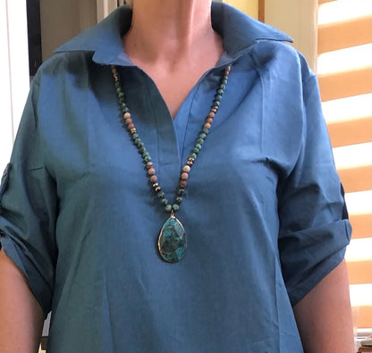 Triple Jasper Vitality & Detox Necklace