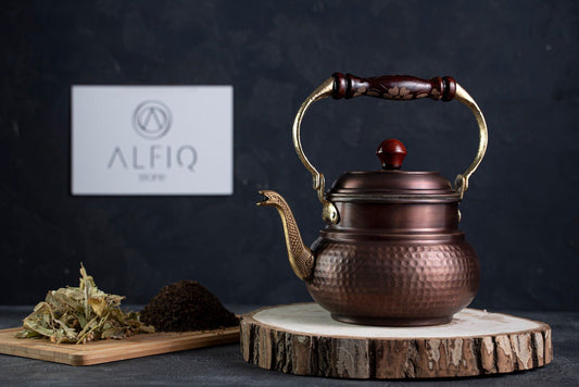 Patina Dark Solid Copper Teapot Stovetop, 1.6 Quarts (1.5 Liter)| 100% Copper Kettle Kitchen Utensil Dark Patina Finish