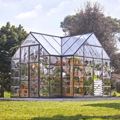 [10x12FT] Premium T-Shaped Cathedral Outdoor Walk-In Greenhouse And Solarium (91364285)