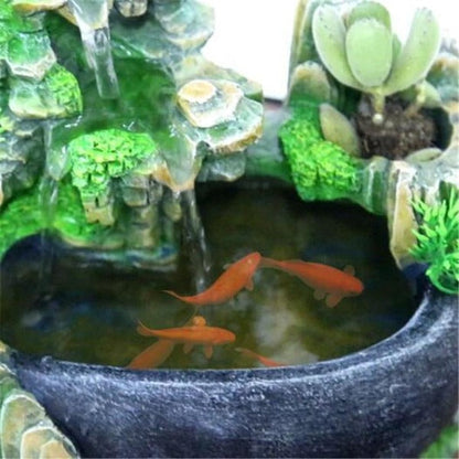 Feng Shui Bonsai Waterfall Indoor Fountain With Fog & LED
