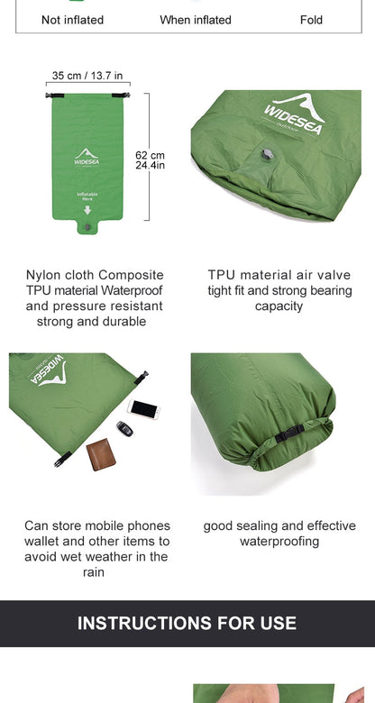 Camping Single Inflatable Mattress Outdoor Sleeping Pad Bed Ultralight