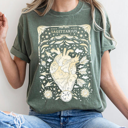 Sagittarius Celestial Zodiac Comfort Colors Tees, Horoscope, Astrology