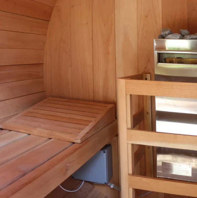 Scandia 4-Person Luxury  Barrel Sauna Kit – Traditional Electric Sauna for Home Wellness & Relaxation