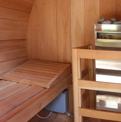 Scandia Electric Luxury Barrel Sauna Kit – 4-Person Traditional Sauna for Home