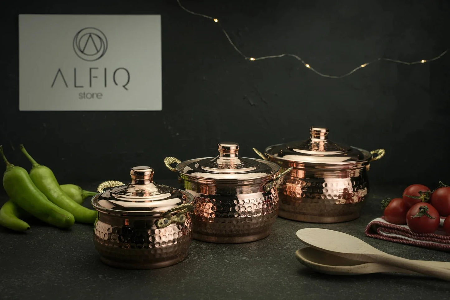 Set of 3 Single-Person Copper Cooking Pots – 850ml Handcrafted Solid Copper Casseroles