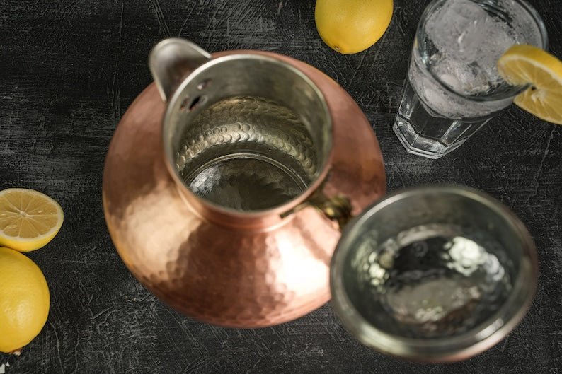 Handmade Solid Copper Pitcher – 2000ml Water & Beverage Jug