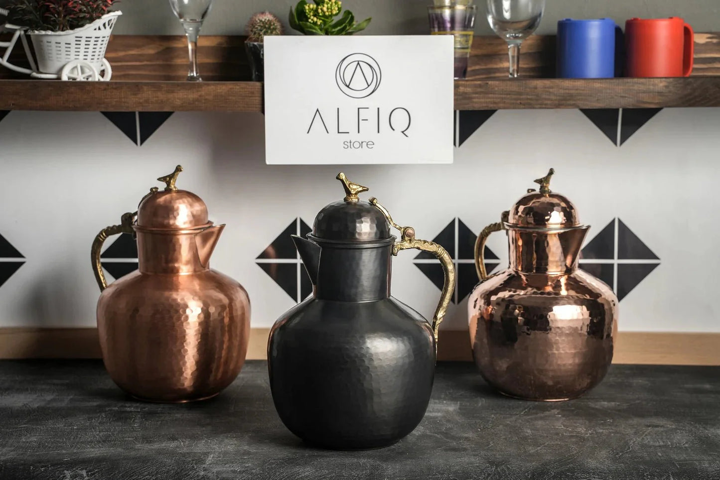 Handmade Solid Copper Pitcher – 2000ml Water & Beverage Jug