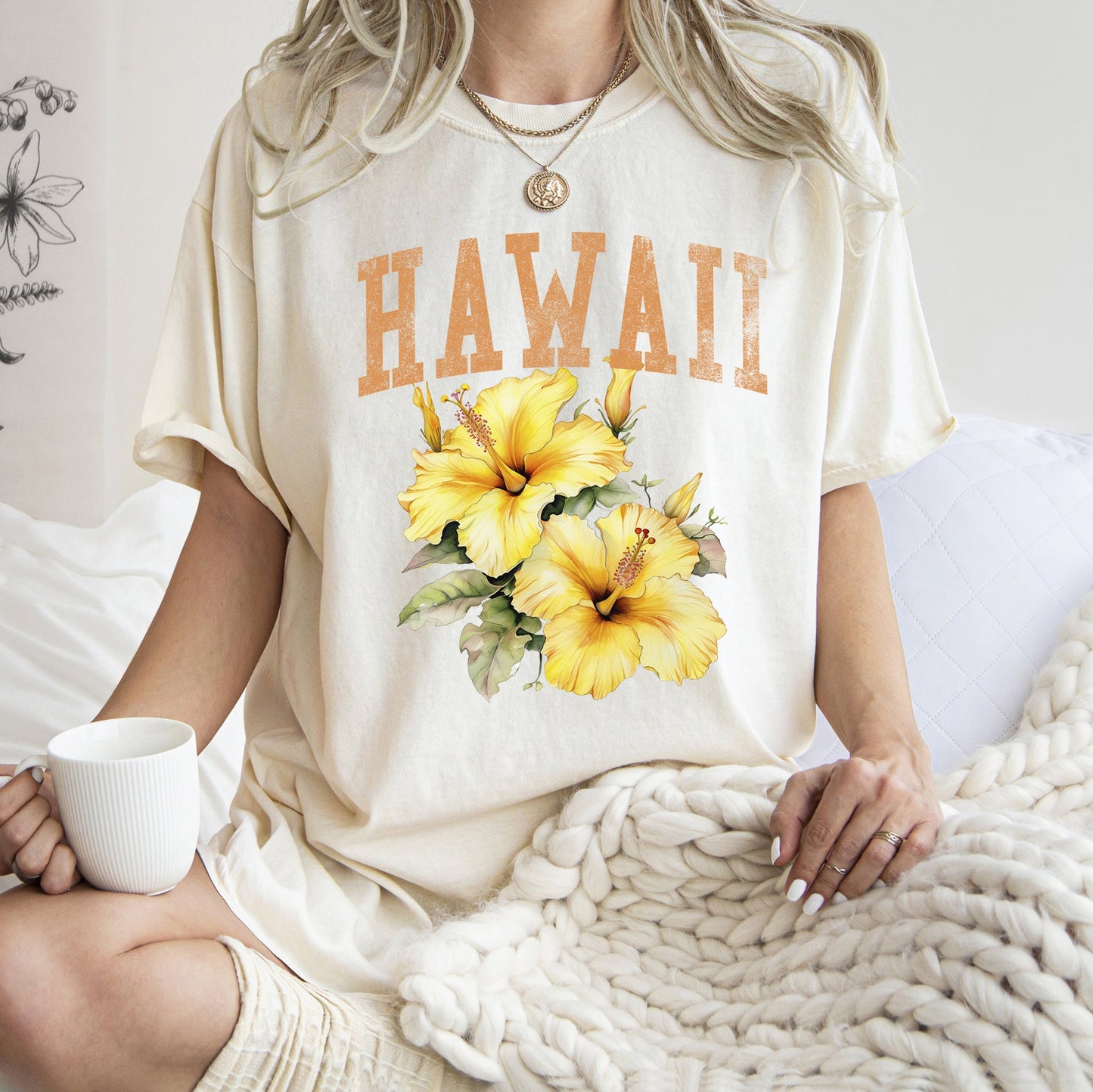 Hawaii State Flower Comfort Colors Tshirt