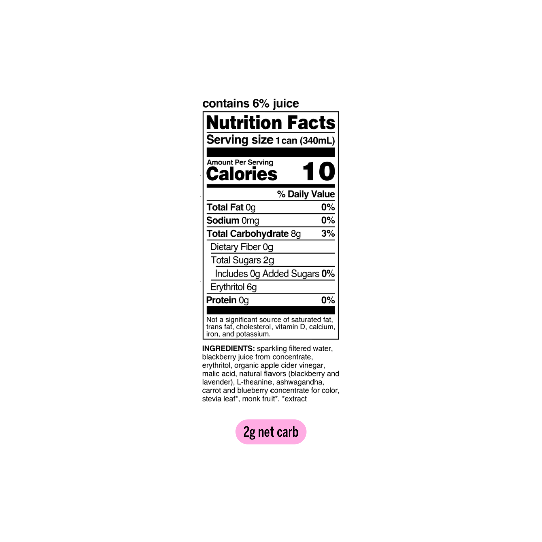 blackberry lavender (botanical soda | 24 pack)