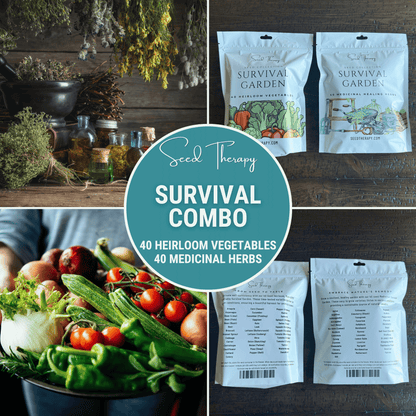 Survival Garden Combo – 40 Vegetable & 40 Medicinal Herb Varieties