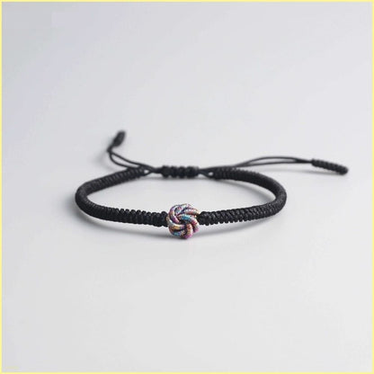 Mandalas Tibetan Handmade Lucky Bracelet - Black