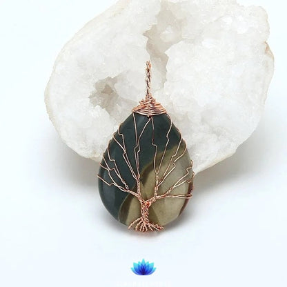 Eternity Jasper Tree of life Necklace