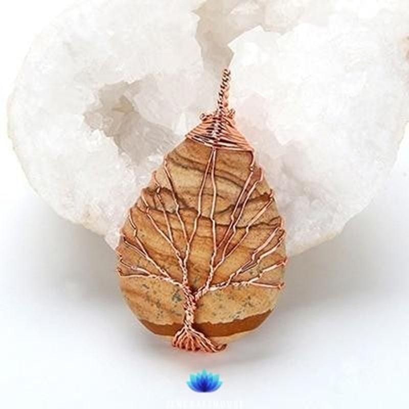 Eternity Jasper Tree of life Necklace