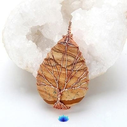 Eternity Jasper Tree of life Necklace